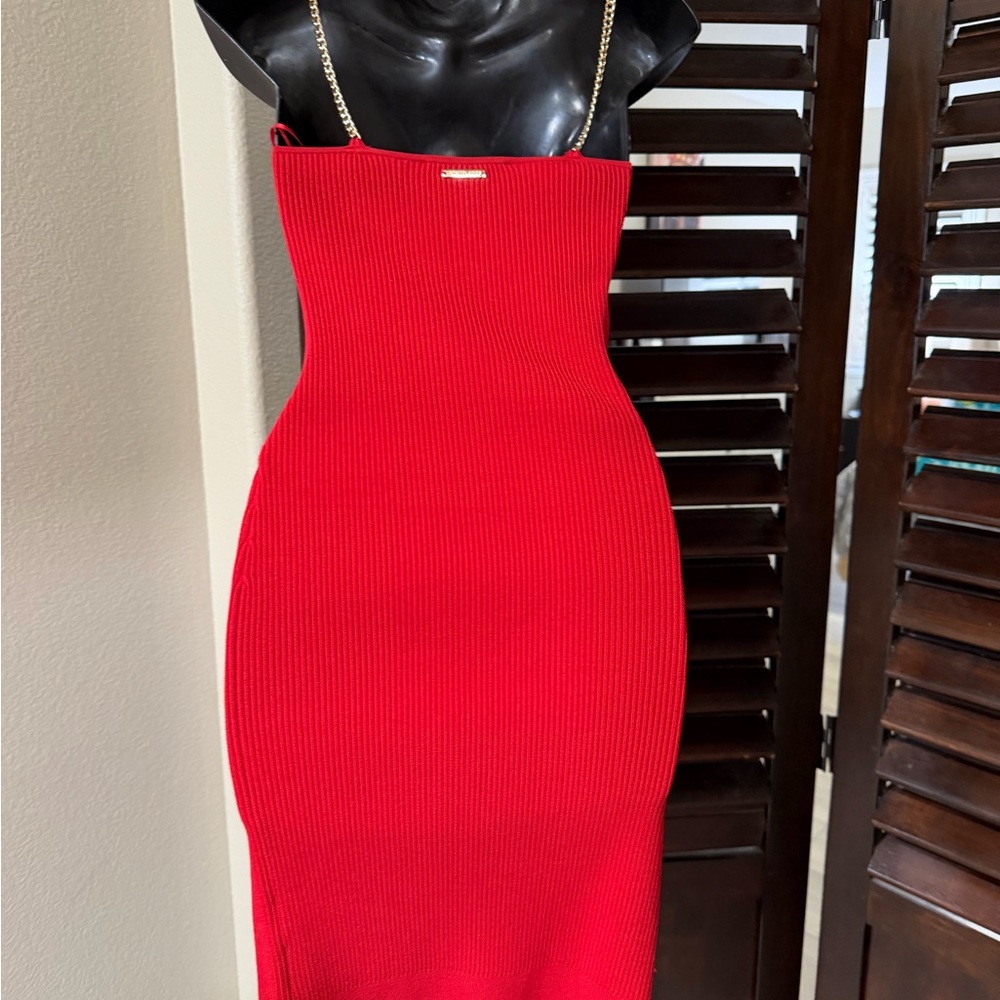 MICHAEL Michael Kors Red Midi Dress - Picture 3 of 3
